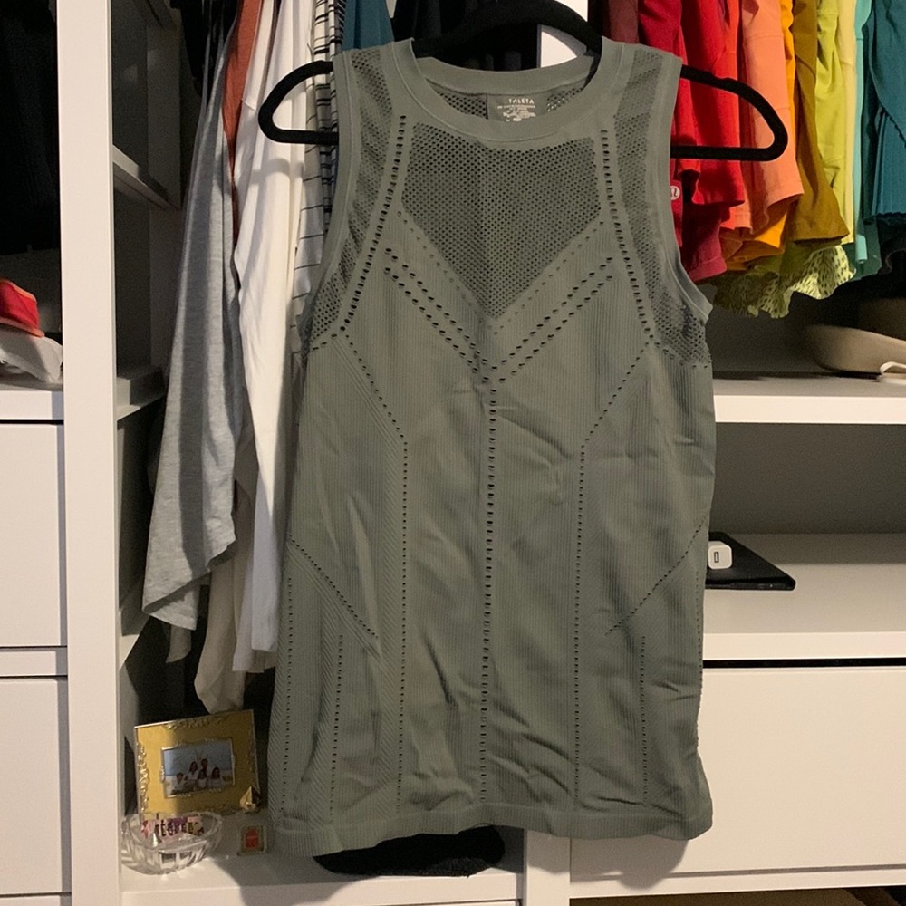 Athleta army green, spruce, Large tank top.